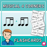 Flashcards with 4 Corners/Section - Standard Notation Reproducible PDF